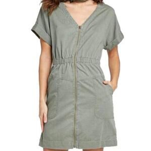 UNIVERSAL THREAD | Utility Style Knee Dress Olive Green Full Zip | Size XXL